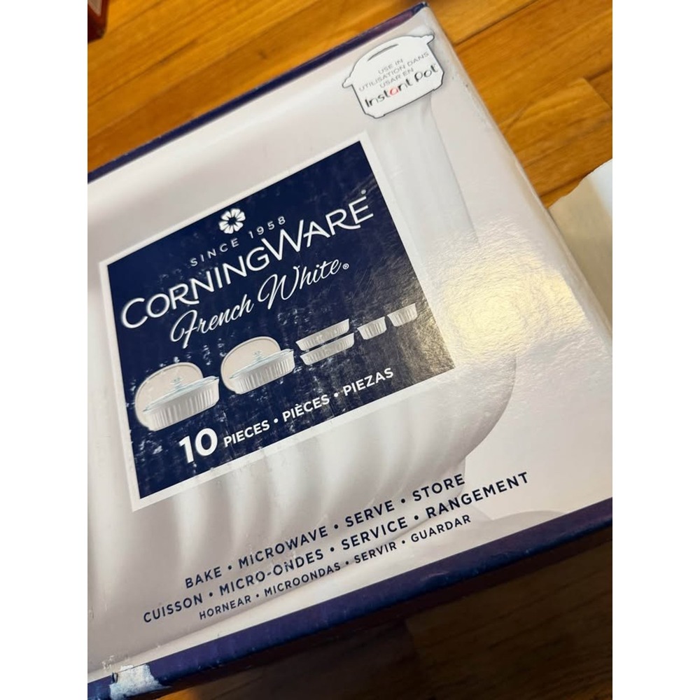 CorningWare French White 10-Piece Ceramic Bakeware Set